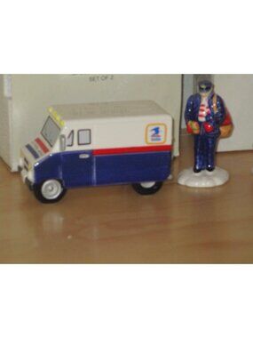 Christmas Dept. 56 Snow Village Special Delivery Mail Set Of 2 #5197-7 Vintage